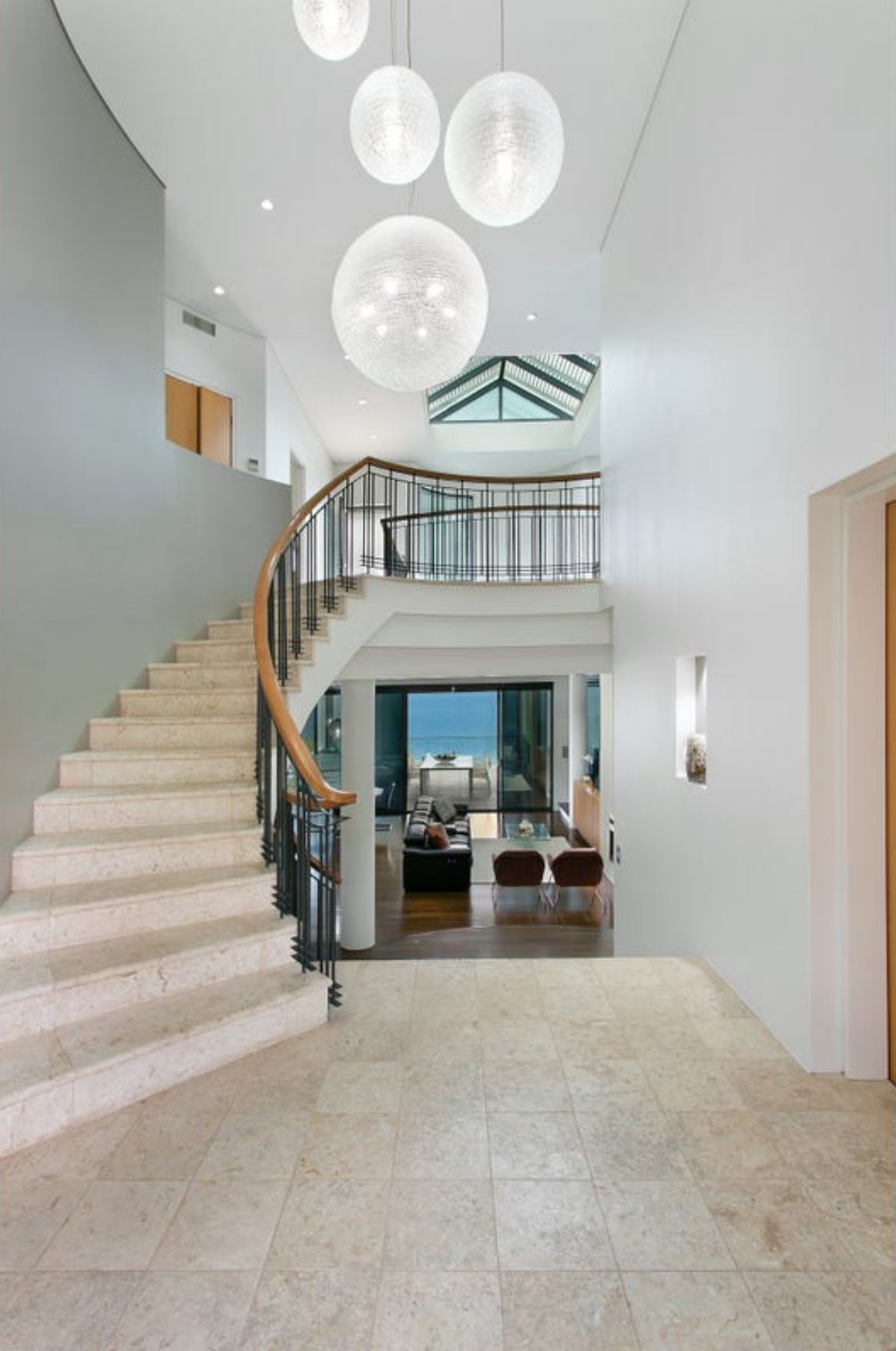 Entrance with sweeping staircase, Connells Point