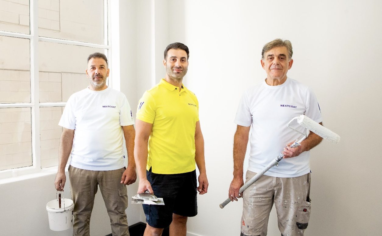 Next Coat painters Yiannos, Spyros and Petros on site