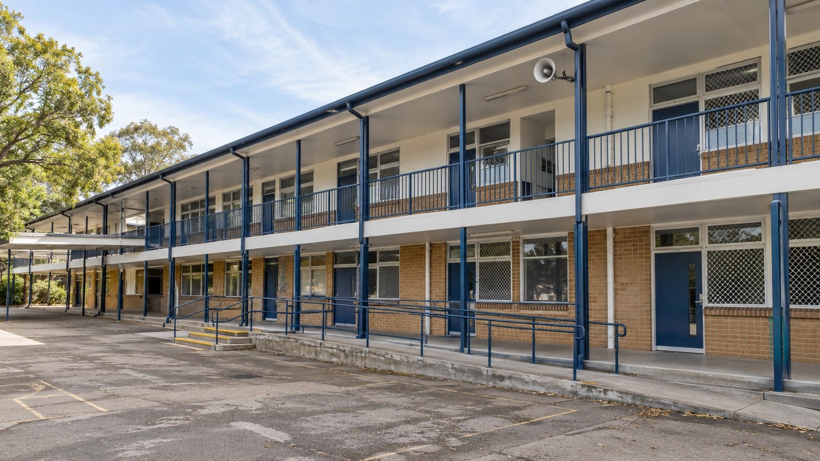 Freshly painted Sydney school exterior