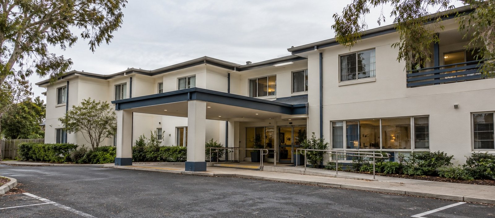 Freshly painted Sydney aged care exterior