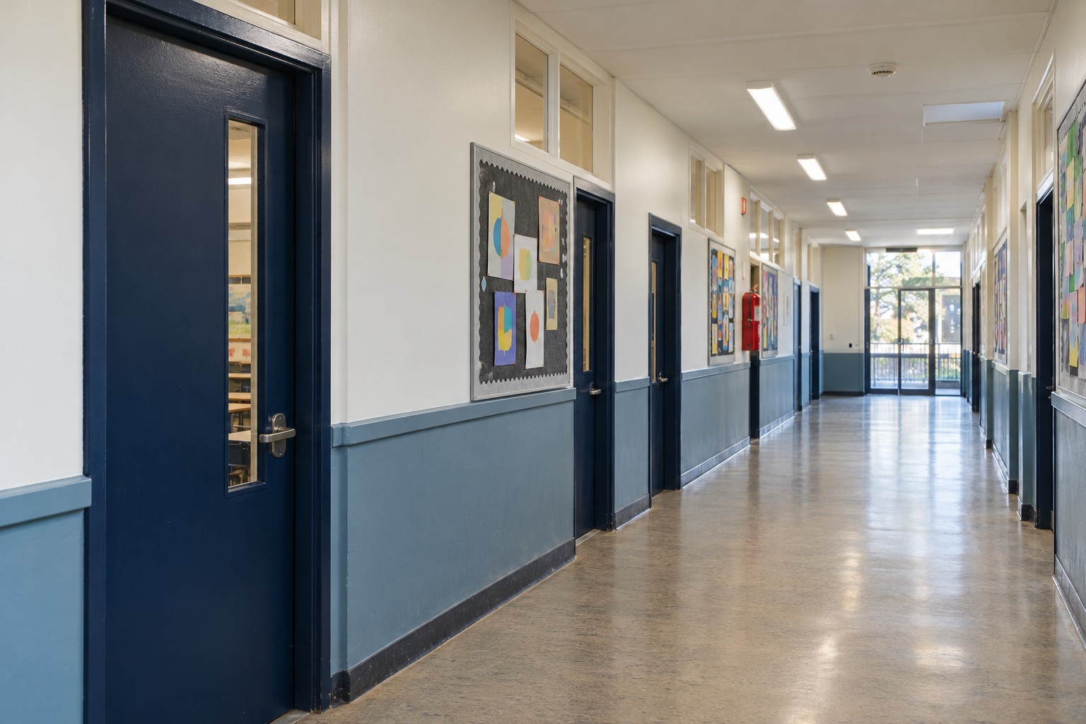 Finished school corridor